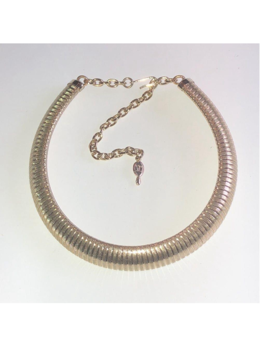 Sarah Coventry Vintage Gold Tone Egyptian Choker Chunky Boho Retro Necklace